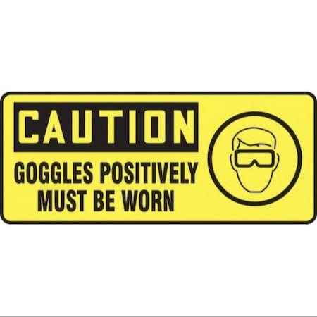 Accuform OSHA CAUTION SAFETY SIGN WEAR SAFETY MPPE726VA